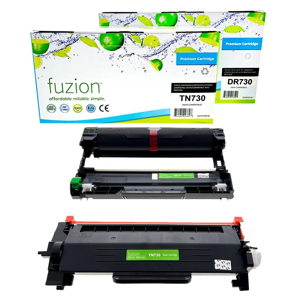 Brother TN730 / DR730 Compatible Toner & Drum Combo Brother TN730 / DR730 Compatible Toner & Drum Combo