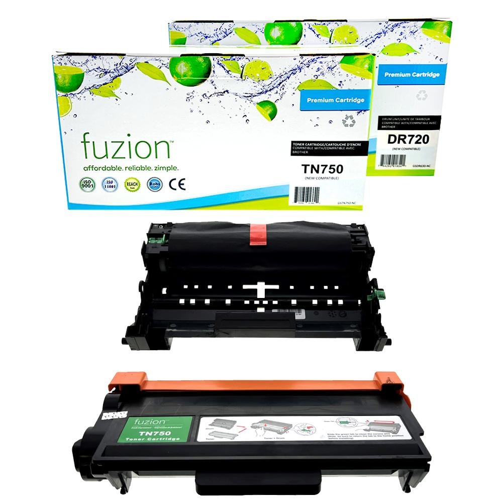 Brother TN750 / DR720 Compatible Toner & Drum Combo Brother TN750 / DR720 Compatible Toner & Drum Combo