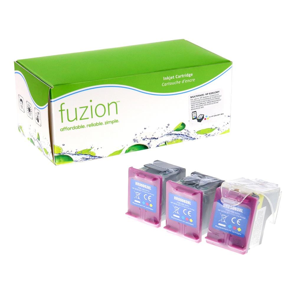 HP #63XL Remanufactured Infinite Ink Kit (3) - HY CMY HP #63XL Remanufactured Infinite Ink Kit (3) - HY CMY