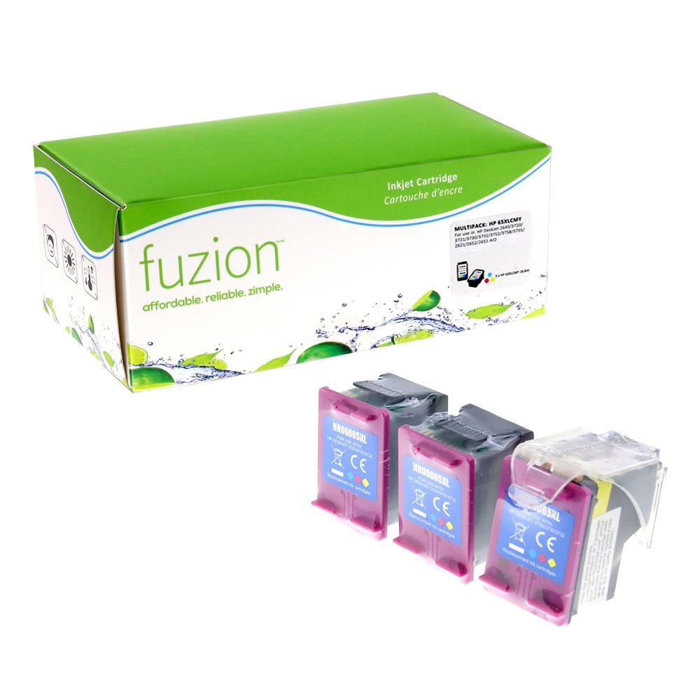 HP #65XL Remanufactured Infinite Ink Kit (3) - HY CMY