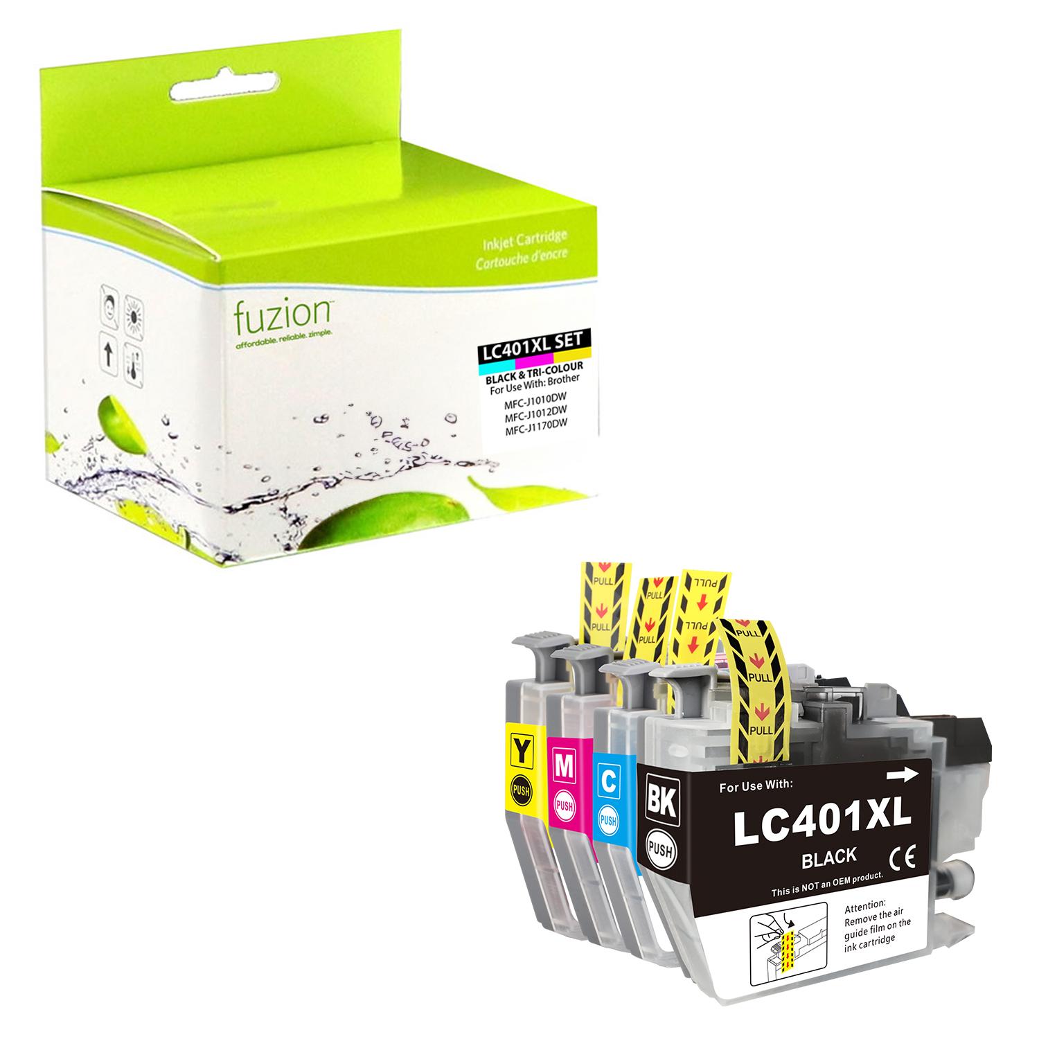 Brother LC401XL Compatible Inkjet Set - C/K/M/Y