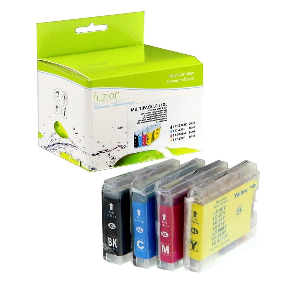 Brother LC51 Compatible Inkjet Set - C/K/M/Y
