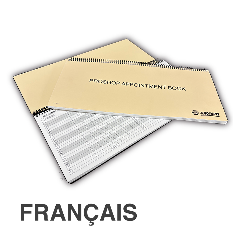 Registre de Rendez-vous ProShop (Français) - Standard