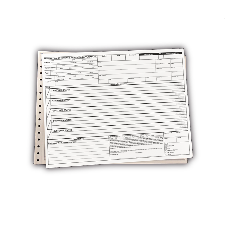 ProShop Work Orders - English (1000/box)