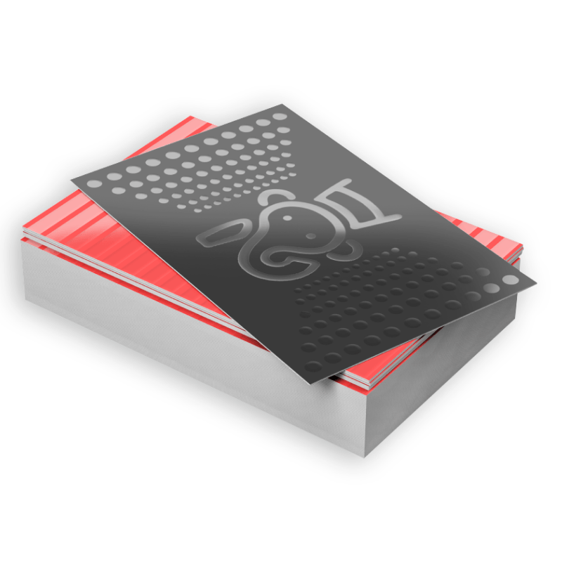 Business cards Matte / Soft Touch Laminate + Raised SPOT UV